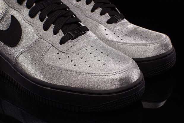 Nike air force 1 metallic silver store black aqua