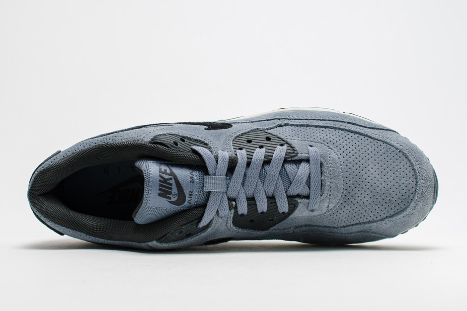 Nike Air Max 90 Premium Perforated Suede Blue Graphite 04