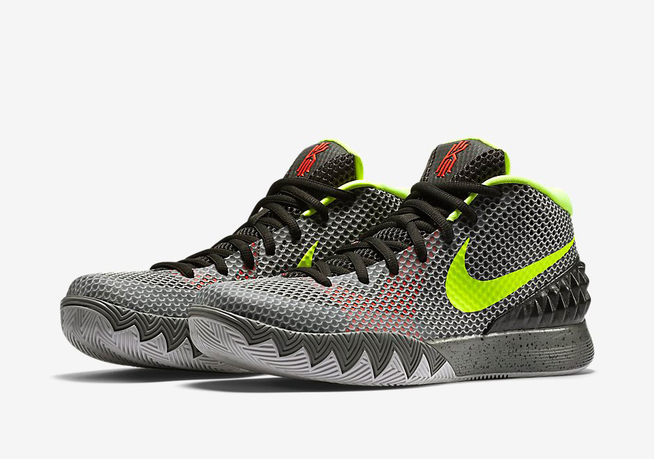 Nike Kyrie 1 Deep Pewter Tumbled Grey Night Silver Volt 3