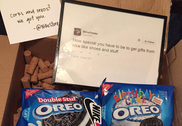 Nike Sent A Twitter Follower A Box Of Oreos And Corks, Literally