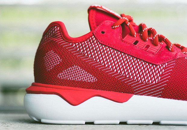 Adidas Tubular Weave Red Available 1