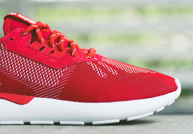 Adidas Tubular Weave Red Available 4