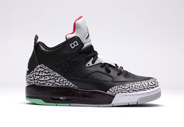 The Jordan Son of Mars Low "Black/Cement" For Kids Has An Added Detail