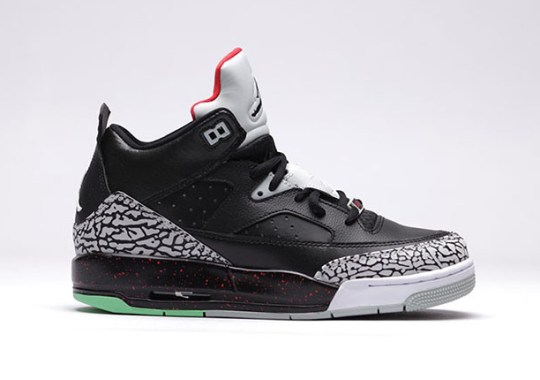 The Jordan Son of Mars Low “Black/Cement” For Kids Has An Added Detail