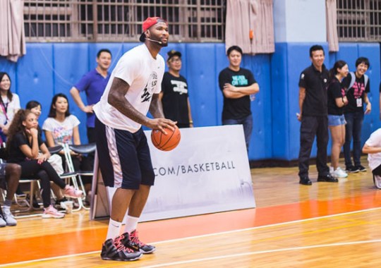 Boogie Cousins Getting His Shine On At The More Nike RISE Tour in Taiwan