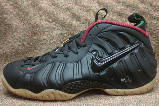 Nike Air Foamposite Pro Black Red Green Gum Details 01