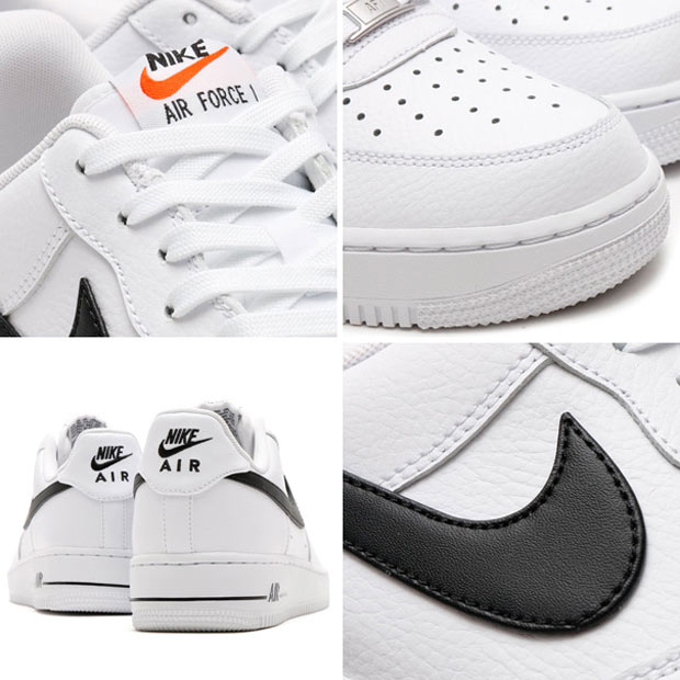 Nike Air Force 1 White Black Vintage 04