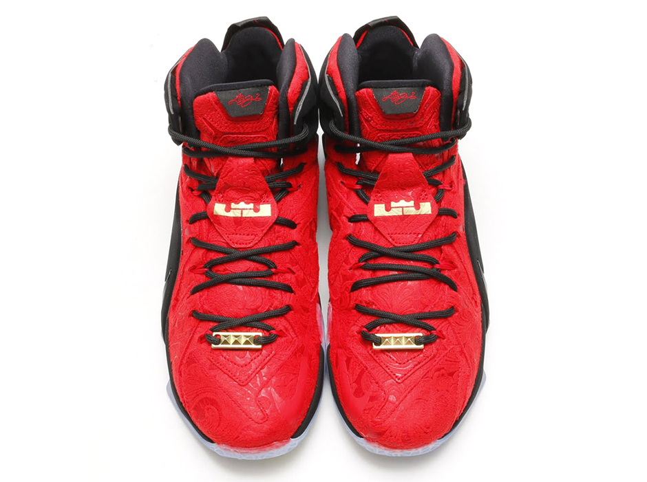 Nike Lebron 12 Ext Red Paisleys 04