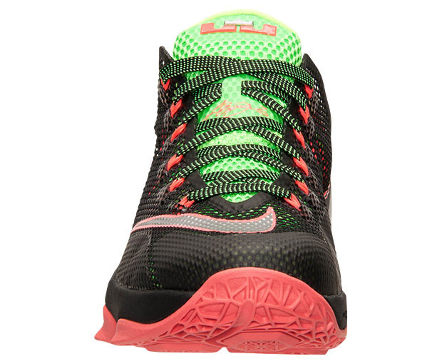 Nike Lebron 12 Low Black Metallic Silver Green Strike Volt Hot Lava 6