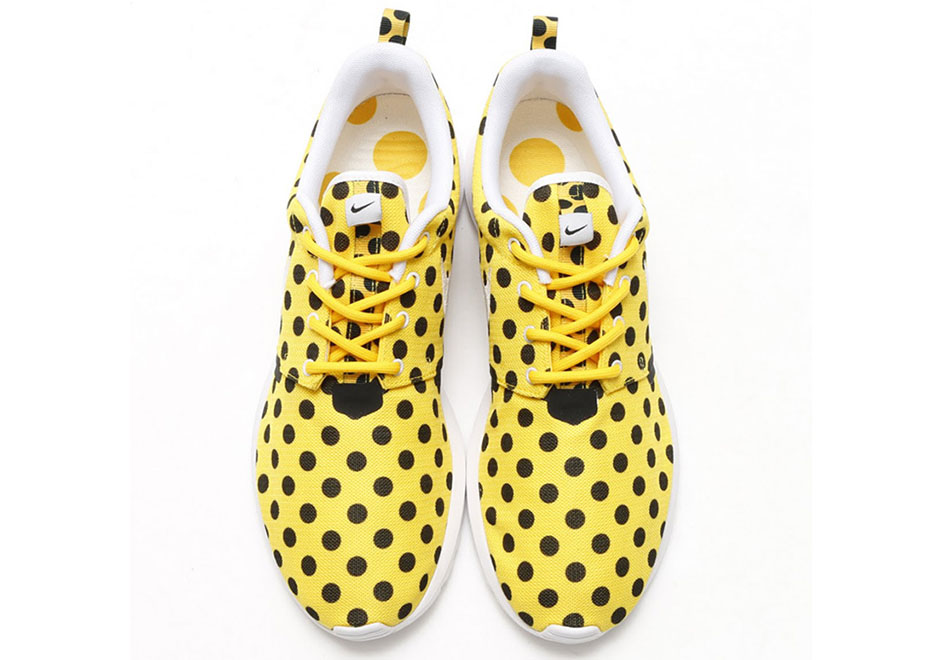 Nike Roshe Run Nm Polka Dots Yellow Black 3