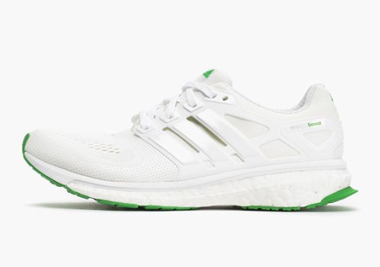 The White adidas Boosts That Kanye Made Famous Gets A Hint Of Green