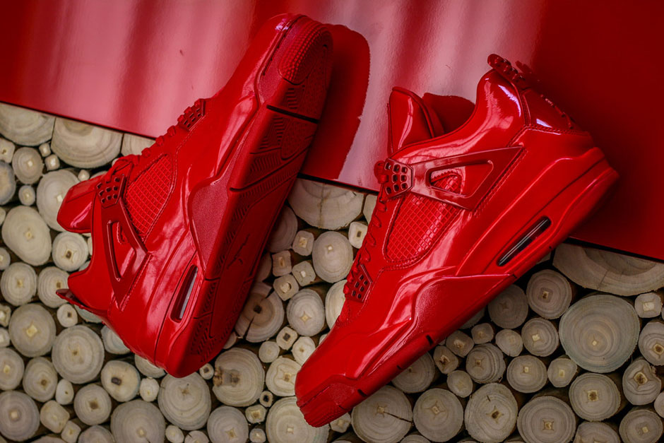 jordan 4 11lab4 red on feet