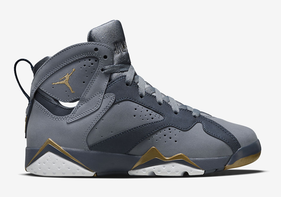 blue and gold jordan 7