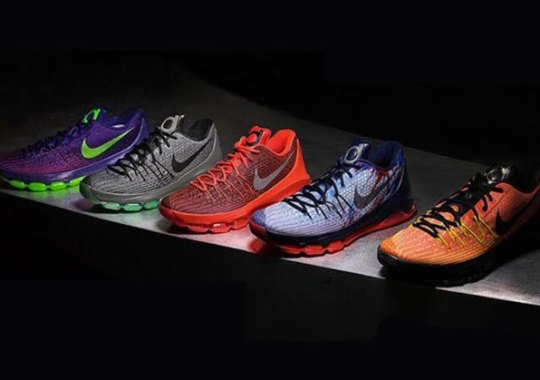 First Look At Nike KD 8 “Hunt’s Hill Sunrise”, “Suit” And More
