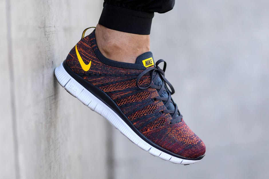 Nike free flyknit 5.0 nsw mens orange on sale