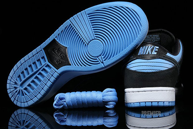 Nike Sb Dunk Low Black University Blue Stitch 2