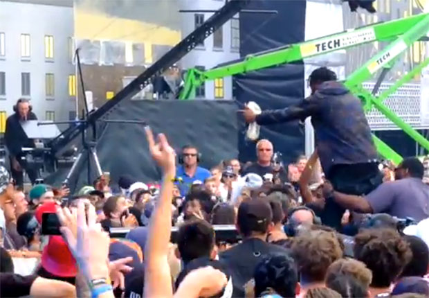 Travi$ Scott Spits On Concert Goer Who Tried To Steal His Yeezy Boosts