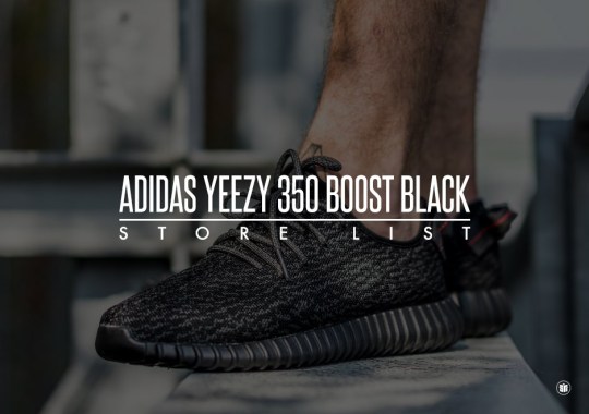 Full Store List For adidas Yeezy 350 Boost “Black”