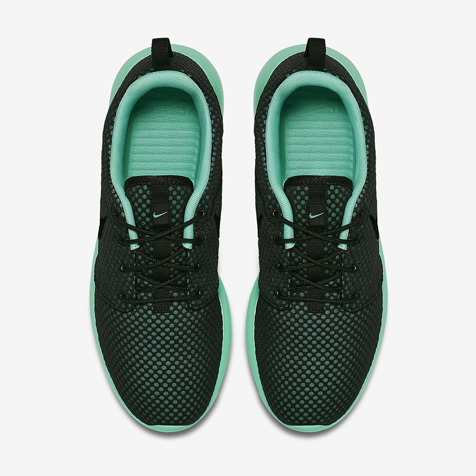 Nike Roshe Run Premium Black Green Glow 2