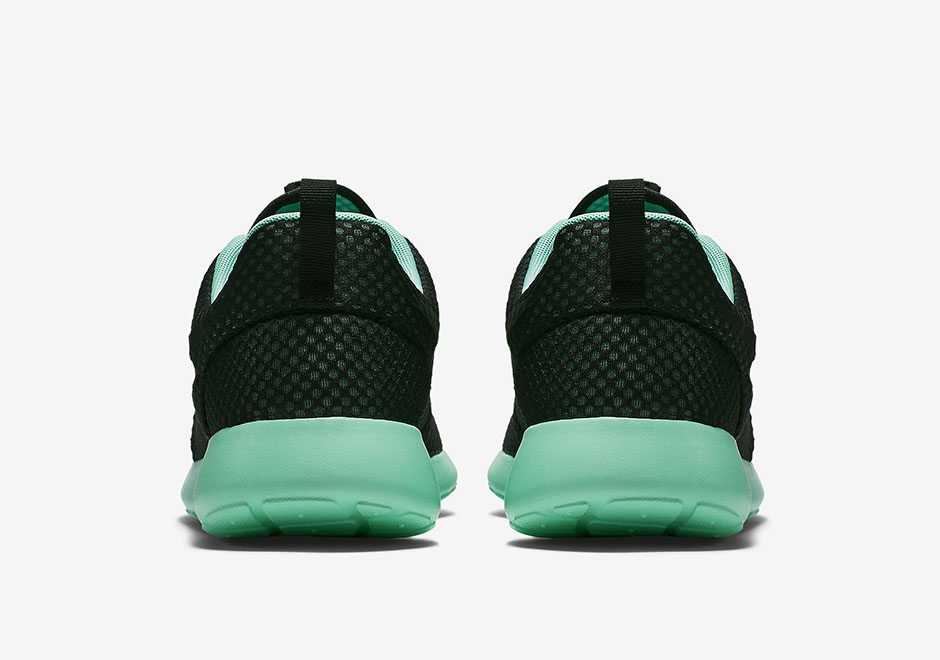 Nike Roshe Run Premium Black Green Glow 3