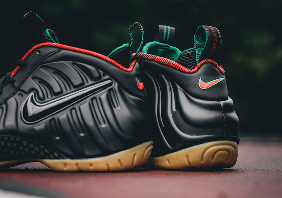 black red and green foamposites