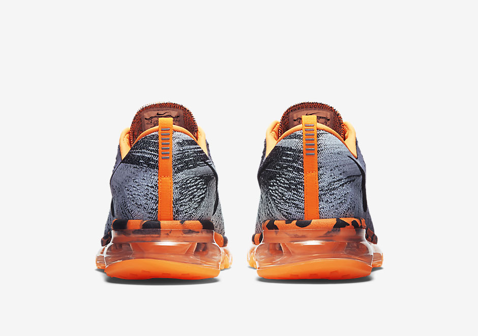 Nike Flyknit Air Max Premium Wolf Grey Total Orange 5