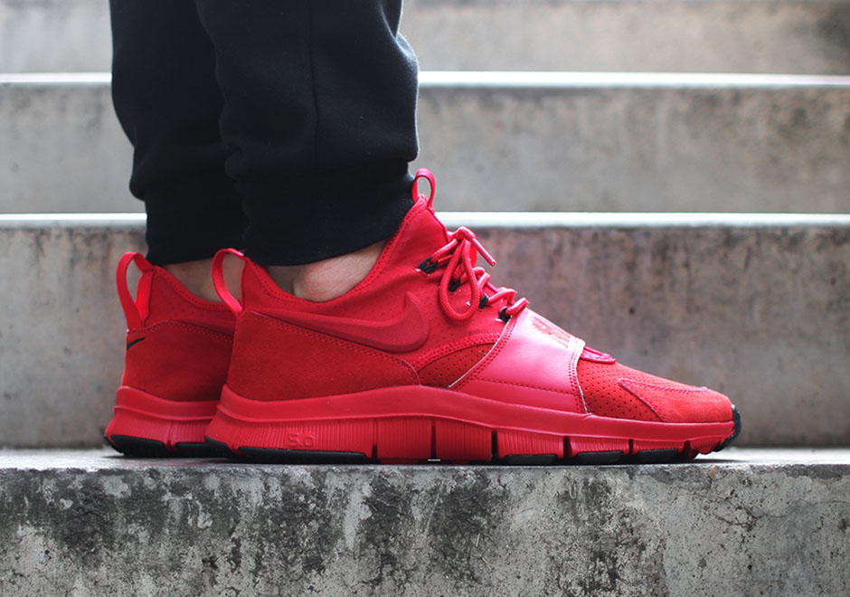 The Nike Free Ace Leather In All Red - SneakerNews.com