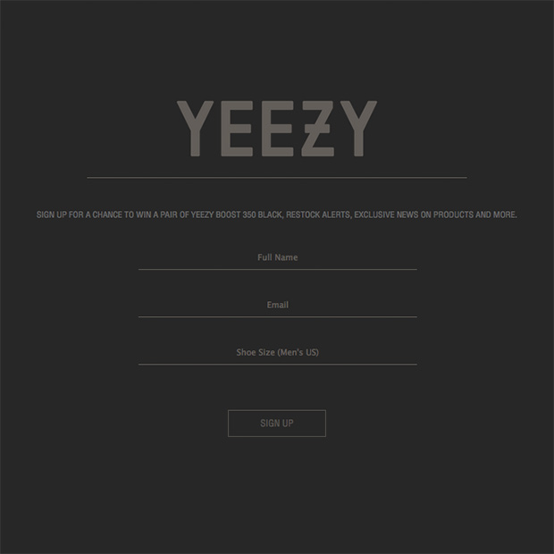 yeezy 350 sign up