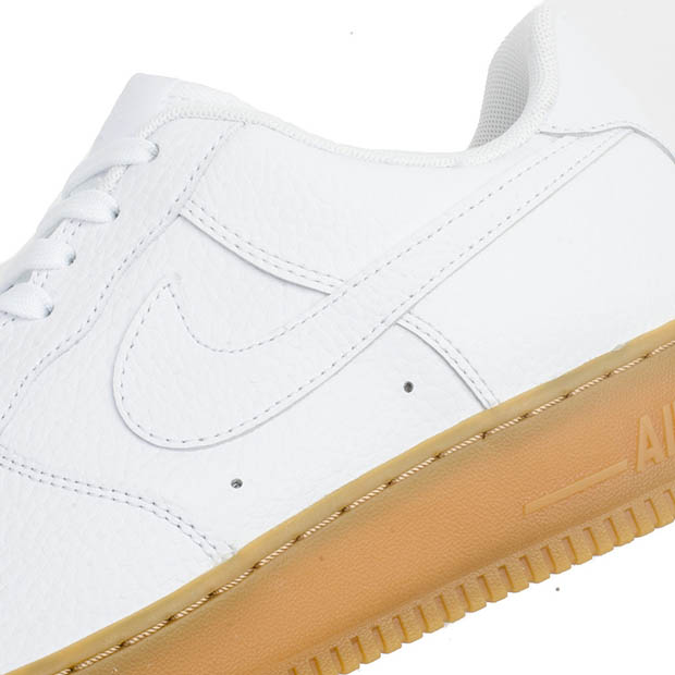 Nike Air Force 1 White Leather Gum Sole 5