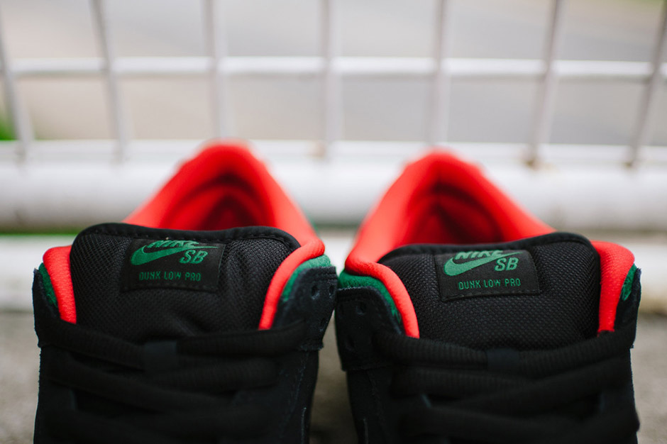Nike Sb Dunk Low Croc Skin Black Green Red 7