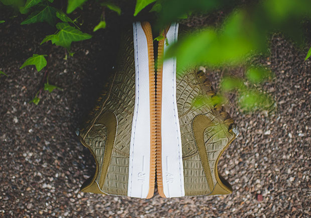 Nike Air Force 1 Croc Skin Green 4