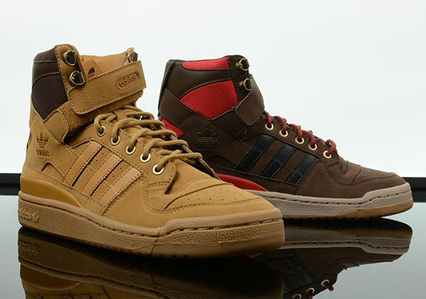 adidas high tops brown