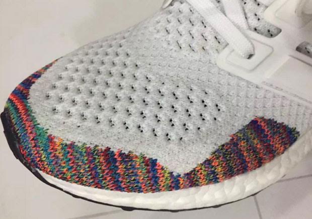 Ultra boost multicolor hot sale toe white