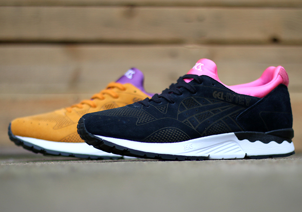 Asics gel lyte v black clearance purple