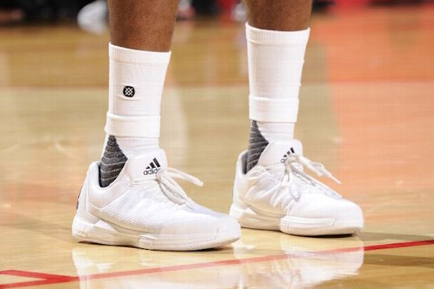 James Harden Adidas Crazylight Boost 2015 White White 2