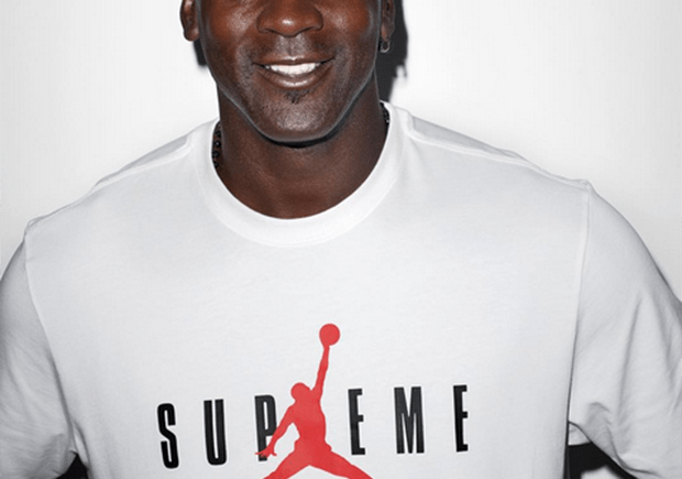 Michael Jordan Rocks A Supreme Shirt