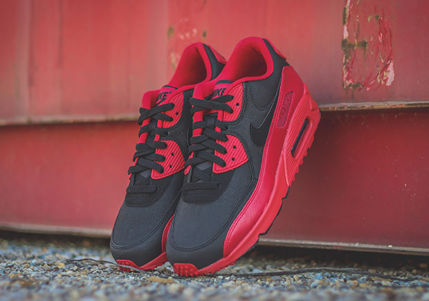 The Nike Air Max 90 Winter in a Bold “Bred” Colorway
