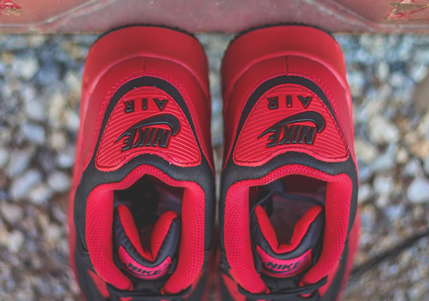 Nike Air Max 90 Winter Black Gym Red 6