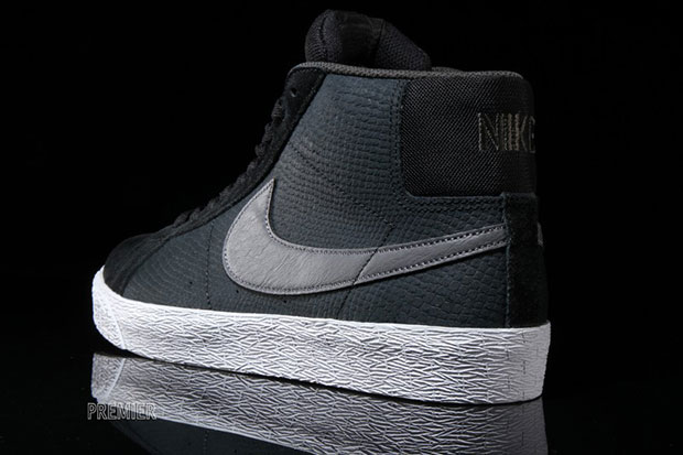Nike Blazer Mid Croc Black Dark Grey Sequoia 6