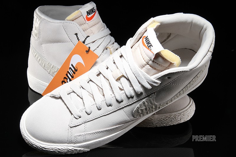 Nike Blazer Premium White Black Snakeskin Swoosh 05