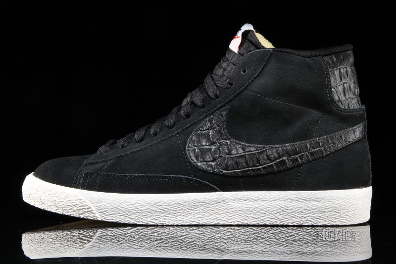 Nike Blazer Premium White Black Snakeskin Swoosh 08