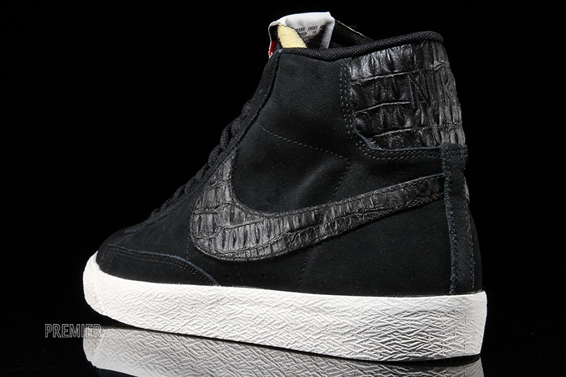 Nike Blazer Premium White Black Snakeskin Swoosh 10