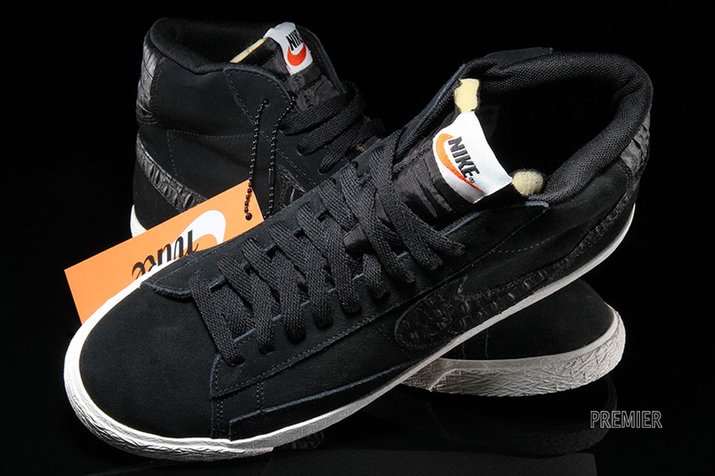 Nike Blazer Premium White Black Snakeskin Swoosh 11