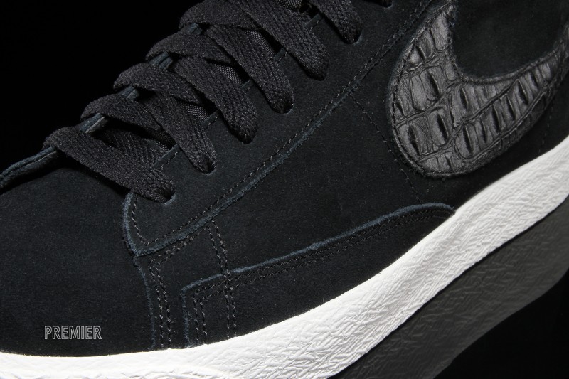 Nike Blazer Premium White Black Snakeskin Swoosh 13