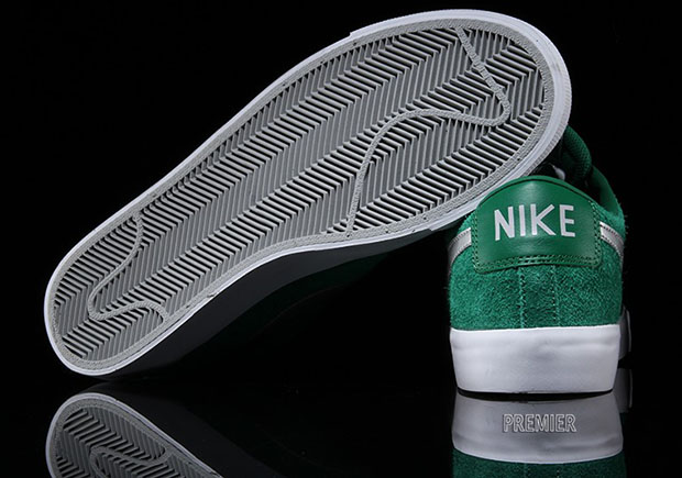 Nike Sb Blazer Low Gt Pine Green Metalic Silver 5