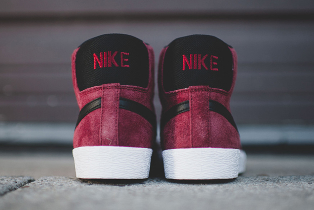 Nike Sb Blazer Mid Red Suede 02