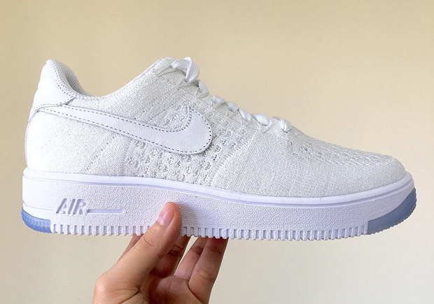 All-White Air Force 1s In Flyknit Form