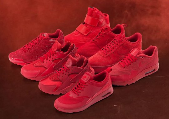 There’s No Shortage Of All-Red Nike Sneakers For Christmas