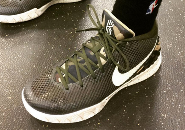 Kyrie Irving Honors Military With nike sb stefan janoski suede cheap shoes “Camo”