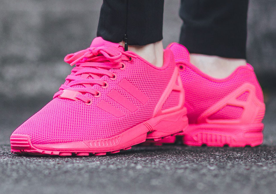 Womens Pink Adidas Zx Flux Running Shoes Handsome Payment